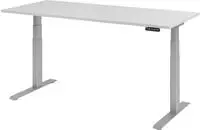 Hammerbacher-Sitz-Steh-Schreibtisch el.180x80cm Grau-VXDKB19/5/S