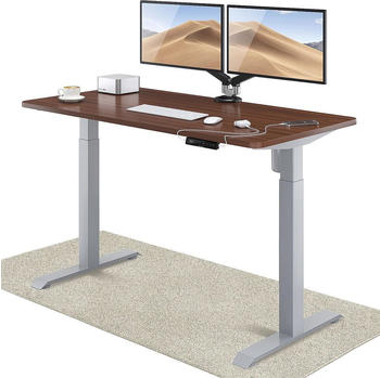 Desktronic Home One 140x70cm nussbaum/grau