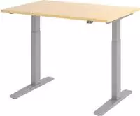 Hammerbacher-Sitz-Steh-Schreibtisch el.120x80cm Ahorn-VXMKA12/3/S