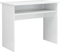 vidaXL Schreibtisch Hochglanz-Wei&szlig; 90x50x74 cm Holzwerkstoff