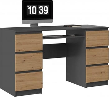 CdF Kuba 130x51cm anthrazit/artisan-eiche