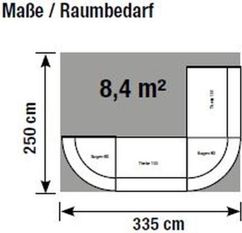 Kerkmann Bogentheke Bari 335x235cm 3567