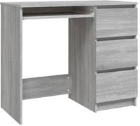 vidaXL Schreibtisch Grau Sonoma 90x45x76 cm Holzwerkstoff