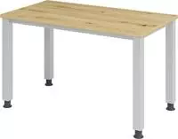 Hammerbacher Schreibtisch VQS612/R 4Fu&szlig; 120x67cm eiche/silber