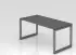 EUROKRAFT pro Schreibtisch mit Gestell aus Vierkant-Stahlrohr Höhe 650 - 850 mm graphit / graphit (825693)