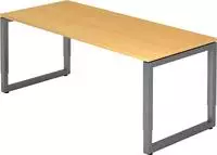 Schreibtisch O-Fu&szlig; eckig 180x80cm Buche/Graphit