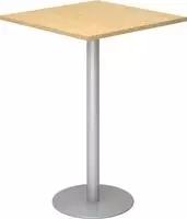 Hammerbacher-Stehtisch 80x80cm Ahorn/Silber-VSTH88/3/S