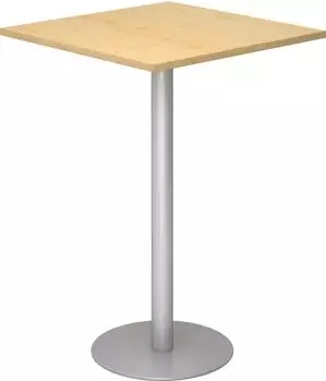 Hammerbacher Stehtisch quadratisch Ahorn 80x80 cm silber (VSTH88/3/S)