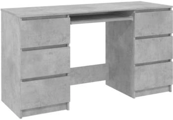 vidaXL Schreibtisch Betongrau Holzwerkstoff (800814)