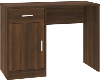 vidaXL Schreibtisch mit Schublade und Stauraum Braun Eichen-Optik (342658)