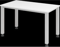 Hammerbacher Schreibtisch VQS612/W 4Fu&szlig; 120x67cm wei&szlig;/silber