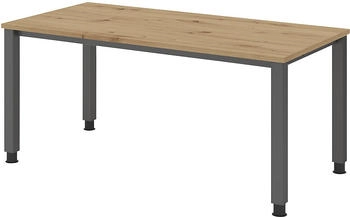 EUROKRAFT pro Schreibtisch 4-Fuß-Gestell graphit / Asteiche (825485)
