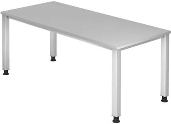 EUROKRAFT pro Schreibtisch 4-Fu&szlig;-Gestell alusilber / lichtgrau (114924)
