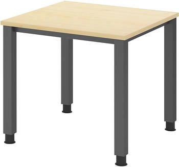 EUROKRAFT pro Schreibtisch 4-Fu&szlig;-Gestell graphit / Ahorn (825457)