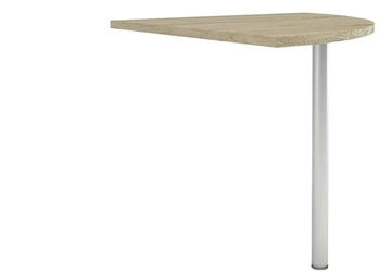 Möbel Kraft Eckschreibtischplatte mit Stützfuß holzfarben (Prima 80458AK03)