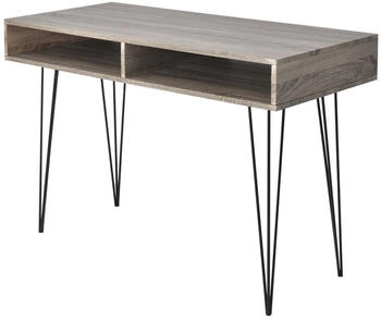 vidaXL Schreibtisch mit 2 Fächern Grau (20136)