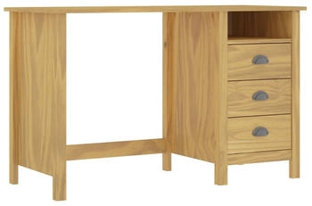 vidaXL Schreibtisch Hill mit 3 Schubladen Kiefernholz Braun (9839.288995)