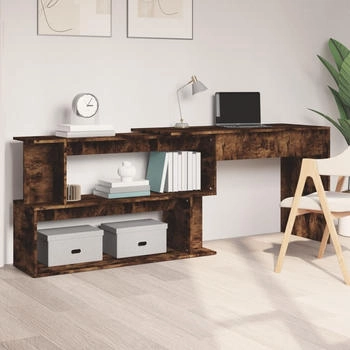 vidaXL Eckschreibtisch R&auml;uchereiche Holzwerkstoff (815423)