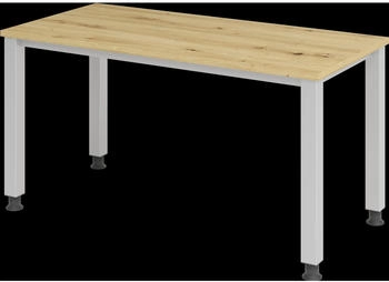 EUROKRAFT pro RENATUS Schreibtisch Mini-Office 4 4-Fu&szlig;-Gestell Eiche-Dekor Vierkantrohr (586414)