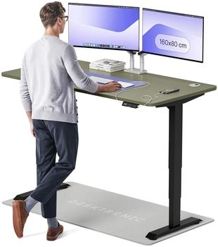 Desktronic Home Pro 160x80cm schwarz/olivgr&uuml;n