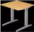 EUROKRAFT pro ANNY Schreibtisch mit C-Fußgestell höhenverstellbar 650 - 850 mm Buche / alusilber (825776)