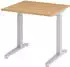 EUROKRAFT pro ANNY Schreibtisch mit C-Fußgestell höhenverstellbar 650 - 850 mm Buche / alusilber (825776)