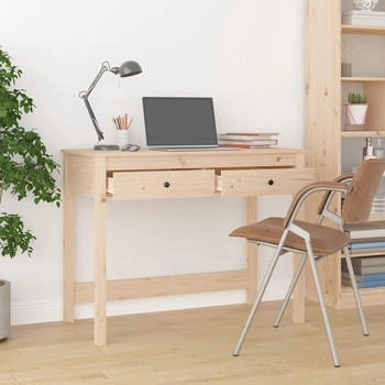 vidaXL Schreibtisch mit Schubladen 100x50x78 cm Massivholz Kiefer (824643)