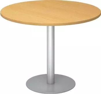 Hammerbacher Besprechungstisch Bistro rund Ø100cm Buche/Silber (VSTF10/6/S)