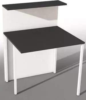 Kerkmann Cento Empfangstheke Erweiterungselement gerade, wei&szlig;/anthrazit, 1000x800x1100mm (3860)