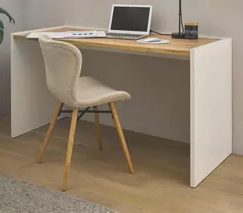Furn.Design Center Schreibtisch Wei&szlig; / Eiche Wotan 143x62cm (I-AWWCCi06)