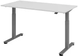 HJH Office VXMST Schreibtisch elektrisch höhenverstellbar 160x80cm, Grau (XMST 16 G)