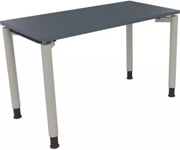 Soennecken Schreibtisch All in One manuell h&ouml;henverstellbar 120x60cm lavagrau/silber (810036282)