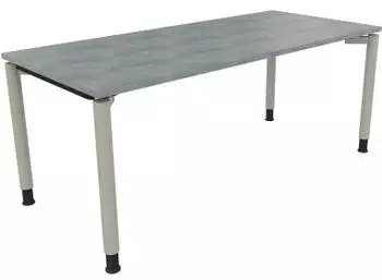 Soennecken Schreibtisch All in One 180x80cm h&ouml;henverstellbar 68-82cm Beton hell/Silber (810041383)