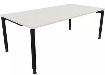 Soennecken Schreibtisch All in One manuell h&ouml;henverstellbar 200x100cm wei&szlig;/anthrazit (810041801)