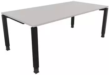 Soennecken Schreibtisch All in One h&ouml;henverstellbar 200x100cm, lichtgrau/anthrazit (810034381)