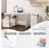 Woltu Eckschreibtisch L-Form mit Ablagefächern 120x100cm (TS64WS)