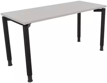 Soennecken Schreibtisch All in One manuell h&ouml;henverstellbar 140x60cm lichtgrau/anthrazit (810037681)