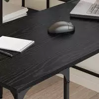 vidaXL Schreibtisch Schwarz Eichen-Optik 139 x 139 x 75 cm