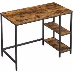 Vasagle Computertisch mit Ablage 100x50x76cm, Vintagebraun-Schwarz (LWD046B01)