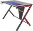 X Rocker Ocelot Gaming-Schreibtisch Aluminium Carbon mit Mousepad & Kabelmanagement (2020054)