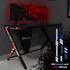 X Rocker Ocelot Gaming-Schreibtisch Aluminium Carbon mit Mousepad & Kabelmanagement (2020054)