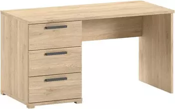 Vipack SAM Schreibtisch Melamin Eiche Dekor 140x74,4x65,2cm, 3 Schubladen