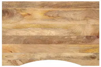 vidaXL Schreibtischplatte mit Kurve Raues Mangoholz 80x60x2,5cm (370199)