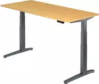 Sitz-Steh-Schreibtisch elektrisch 180x80cm Buche/Graphit