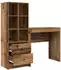 vidaXL Schreibtisch mit Schubladen und Regal, 2-tlg., Altholz (3337319)