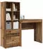 vidaXL Schreibtisch mit Schubladen und Regal, 2-tlg., Altholz (3337319)