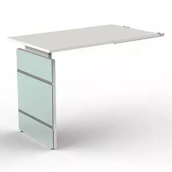 Kerkmann Aveto Anbautisch Wangengestell h&ouml;henverstellbar 100x60cm wei&szlig; (4331)