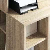vidaXL Schreibtisch Sonoma-Eiche 90 x 48 x 101,5 cm Holzwerkstoff