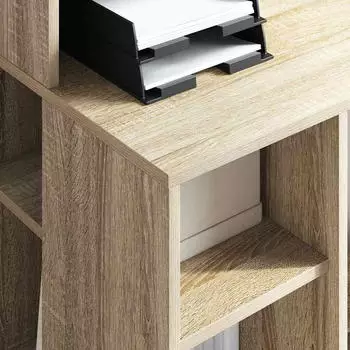 vidaXL Schreibtisch Sonoma-Eiche Holzwerkstoff 90x48x101,5cm