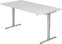 Hammerbacher-Sitz-Steh-Schreibtisch el.200x100cm Wei&szlig;-VXMST2E/W/S
